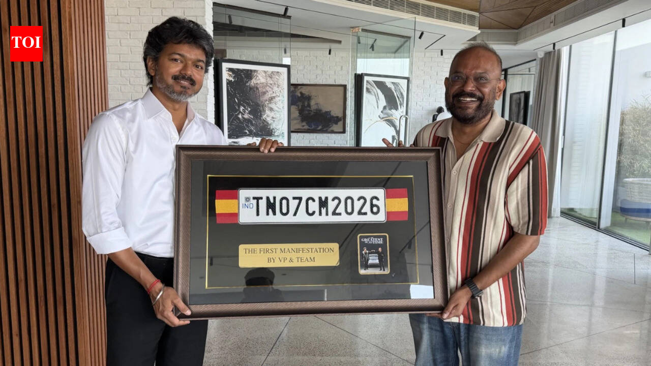‘GOAT’ director Venkat Prabhu gifts CM Vijay the iconic ‘TN07 CM 2026’ number plate