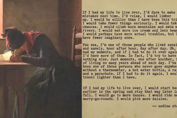“If I had my life to live over", an 85-year-old woman wrote to her younger self and her words are a quiet wake-up call