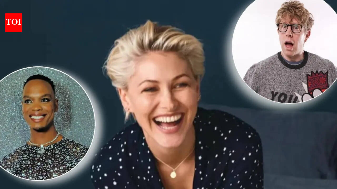 Emma Willis, Josh Widdicombe, and Johannes Radebe