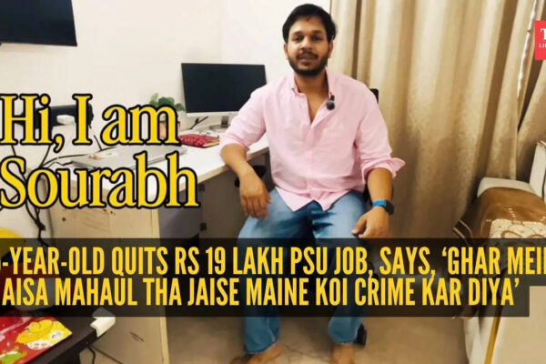 25-year-old quits Rs 19 lakh PSU job, says, ‘Ghar mein aisa mahaul tha jaise maine koi crime kar diya’