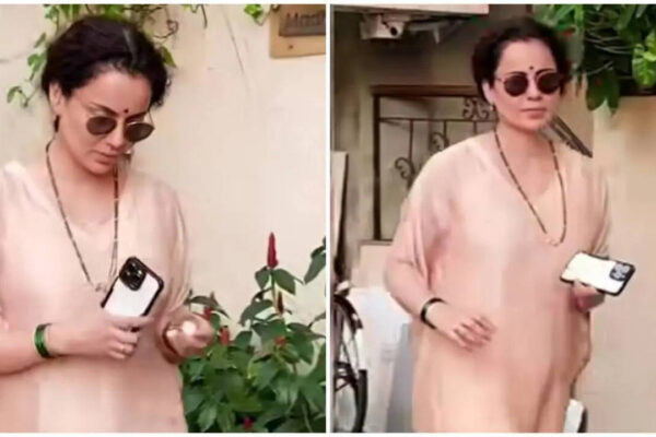 Kangana Ranaut steps out wearing mangalsutra and green bangles; fans ask, ‘Is she married?’ | Hindi Movie News