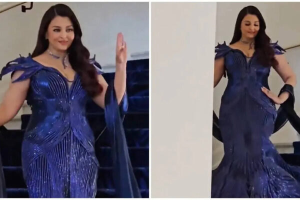 Aishwarya Rai Bachchan’s first Cannes 2026 look breaks the internet; actress dazzles in shimmering sapphire-blue gown | Hindi Movie News