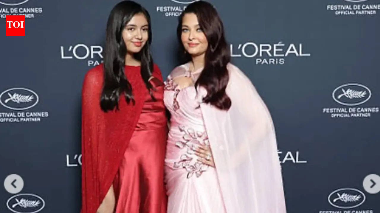Aaradhya Bachchan joins mom Aishwarya Rai Bachchan on red carpet at Cannes event; beauty steals all the attention in a red gown - PICS |