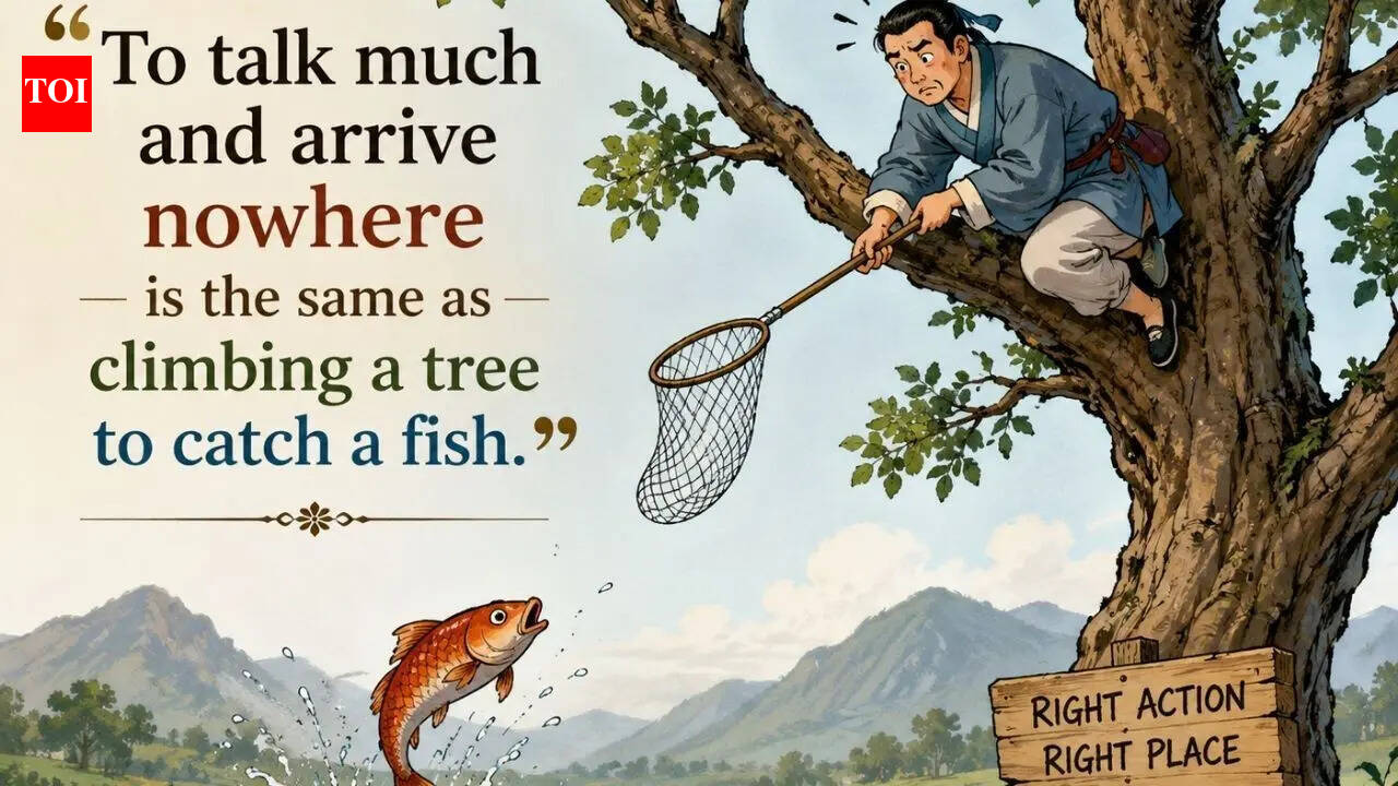 Chinese proverb of the day: “To talk much and arrive nowhere is the same as...” |