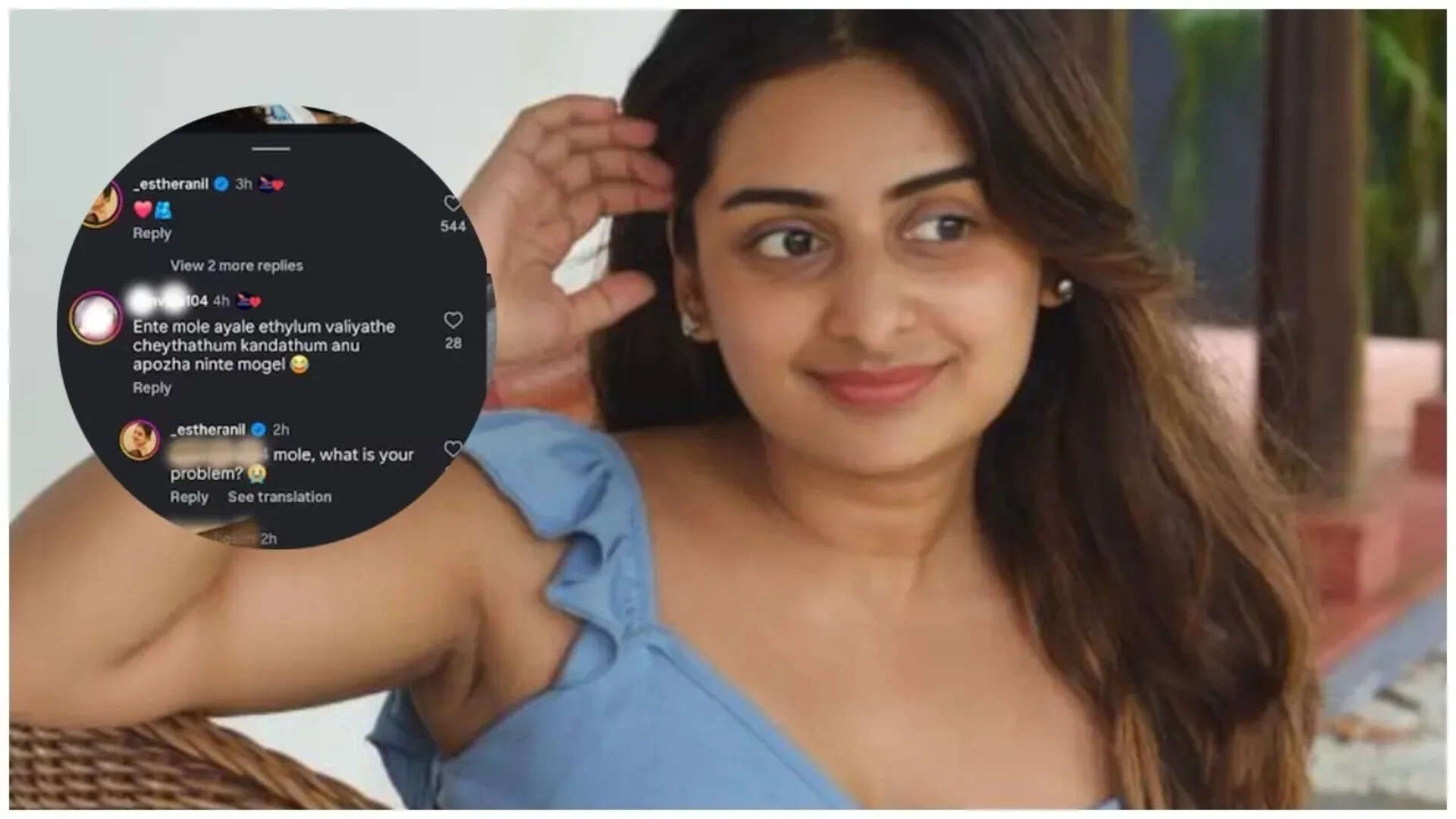 'What's your problem, dear?': Esther Anil's sharp response to troll wins fans amid 'Drishyam 3' success | Malayalam Movie News