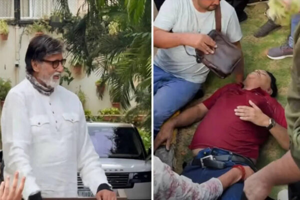 Amitabh Bachchan’s Sunday darshan outside Jalsa turns chaotic after fan faints and collapses during weekly meet-and-greet | Hindi Movie News