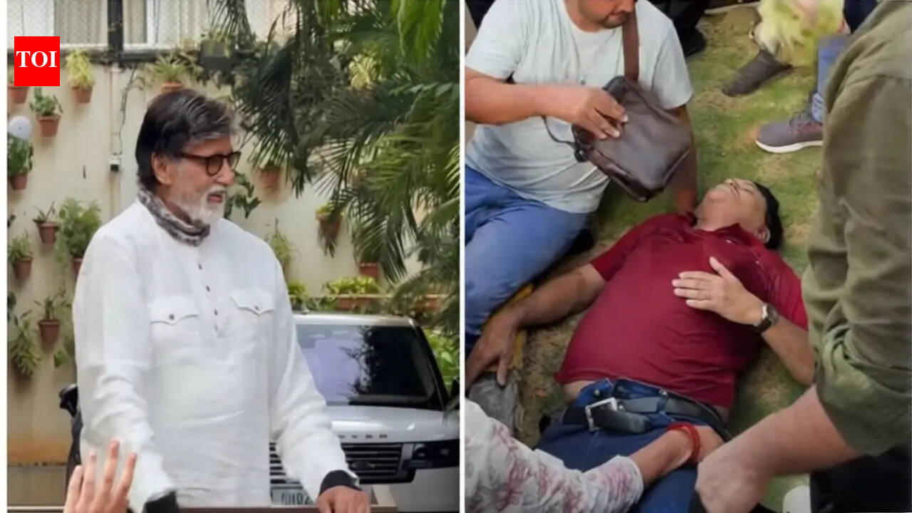 Amitabh Bachchan’s Sunday darshan outside Jalsa turns chaotic after fan faints and collapses during weekly meet-and-greet | Hindi Movie News