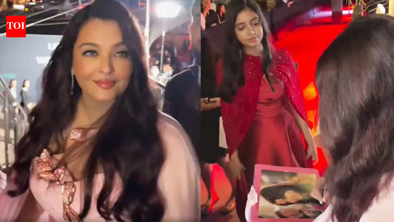 Aaradhya Bachchan's sweet reaction to mom Aishwarya Rai Bachchan's moment with fan at Cannes goes viral - WATCH |