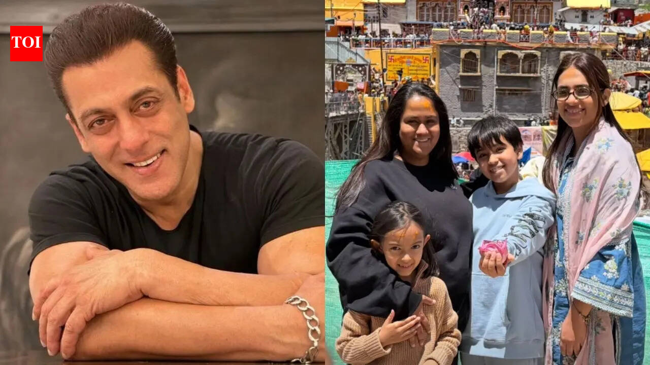 Arpita Khan: Salman Khan's sister Arpita Khan seeks blessings at Kedarnath; Aahil and Ayat join spiritual journey; 'Har Har Mahadev' post wins hearts | Hindi Movie News