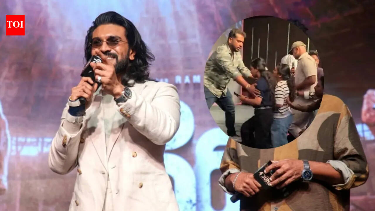 Ram Charan 'Peddi' Bengaluru event lands in controversy after female fans are allegedly manhandled by security - Watch | Telugu Movie News