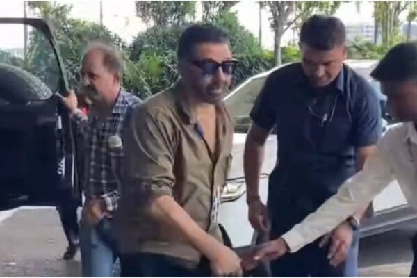 Sunny Deol spotted with wife Pooja Deol at Mumbai airport in RARE public appearance - video |