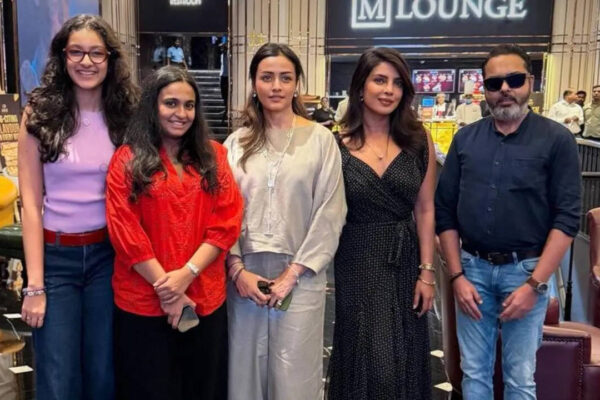 Priyanka Chopra hangs out with Namrata Shirodkar and daughter Sitara Ghattamaneni at Mahesh Babu’s AMB Cinemas amid Varanasi shoot |