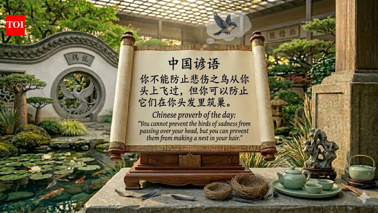 Chinese proverb of the day: “You cannot prevent the birds of sadness from passing over your head, but you can prevent their...” |
