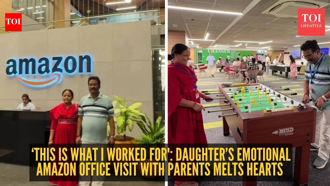 ‘This is what I worked for': Daughter’s emotional Amazon office visit with parents melts hearts |