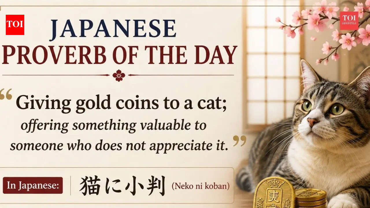 Japanese proverb of the day: “Giving gold coins to a cat; offering something valuable to someone...” |