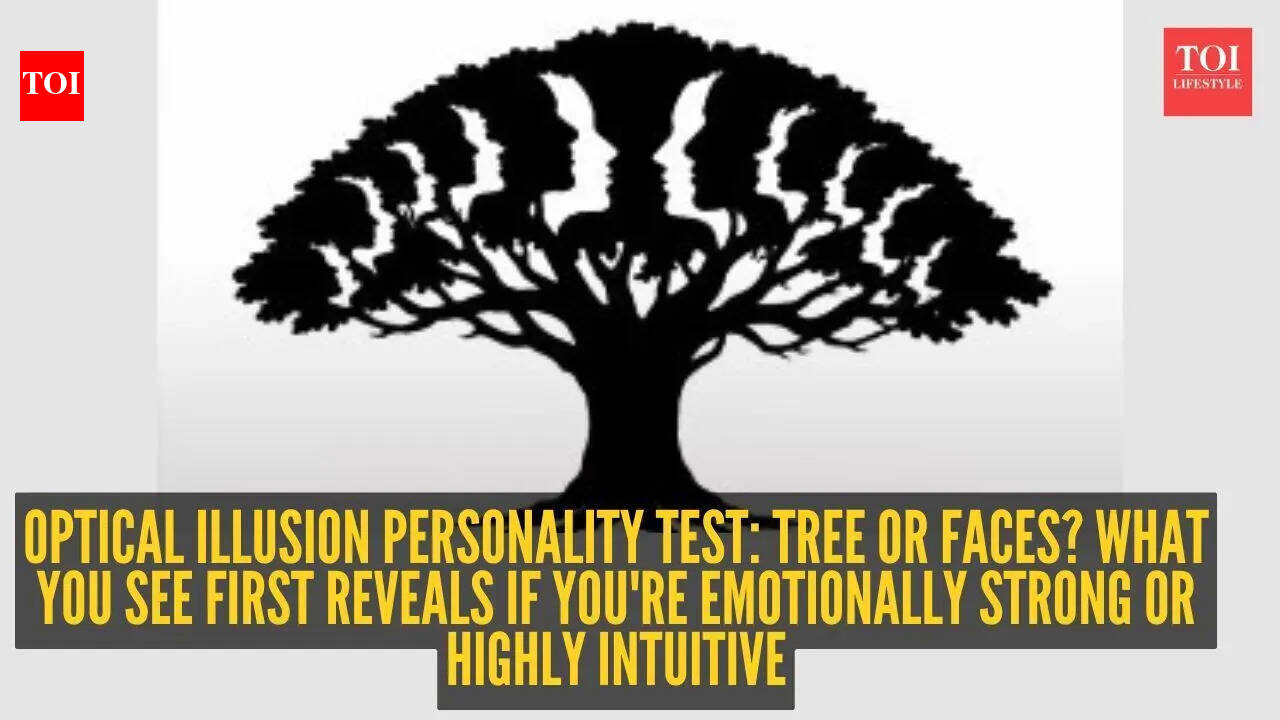 Optical illusion personality test: Tree or faces? What you see first reveals if you're emotionally strong or highly intuitive |