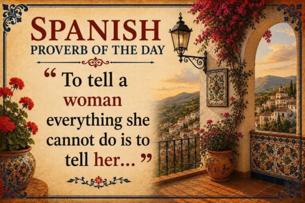 Spanish proverb of the day: “To tell a woman everything she cannot do is to tell her…” — why being underestimated often becomes fuel for success |