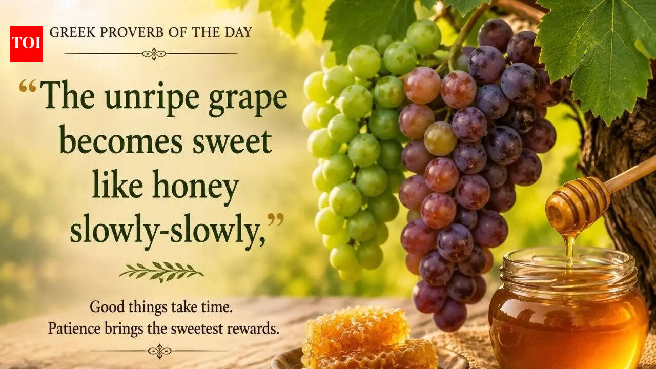 Greek proverb of the day: “The unripe grape becomes sweet like honey...” |