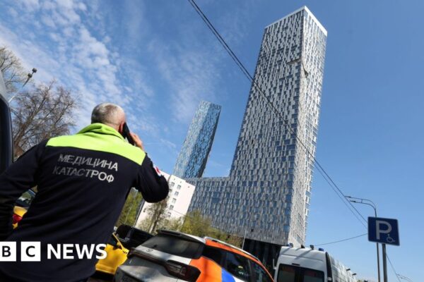 Ukrainian drone hits upmarket Moscow high-rise ahead of Victory Day celebrations
