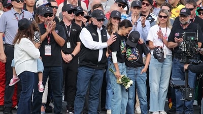Kyle Larson emotional after son's moment with Brexton Busch during Coca-Cola 600 tribute
