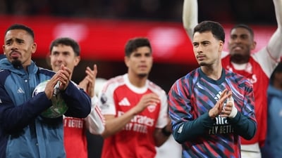 Arsenal's 22-year drought for Premier League title ends as Manchester City draws with Bournemouth