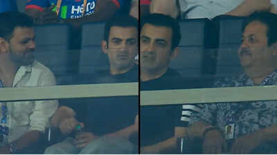 Gautam Gambhir attends DC vs KKR IPL 2026 match, seen in long chat with selector - Watch | Cricket News