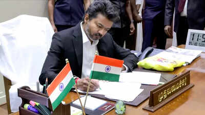 From going off script to appointing ex-DMK MLA as pro-tem Speaker: Vijay’s eventful first day as Tamil Nadu CM | India News
