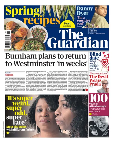 'Burnham plans to return' and 'Four weeks from crunch'