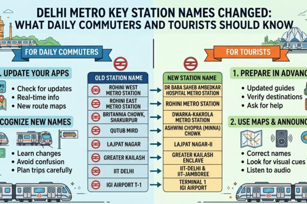 Delhi key Metro station names changed: What daily commuters and tourists should know