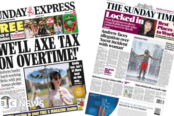 The Papers: 'We'll axe tax on overtime' and 'Brolly hot, isn't it'