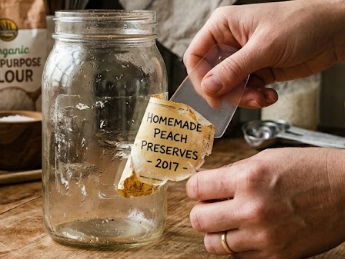 Remove sticky labels from glass jars in minutes using this common ingredient |
