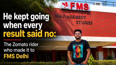 He kept going when every result said no: The Zomato rider who made it to FMS Delhi