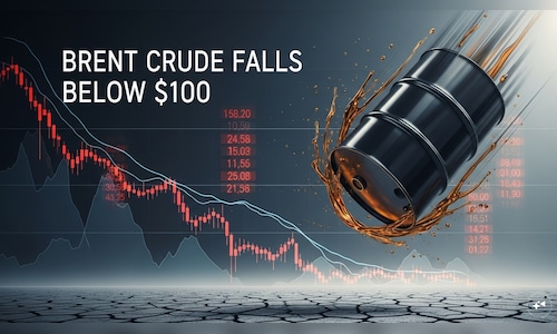 Crude oil prices fall over 5% on US-Iran negotiations; Brent below $100