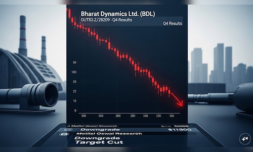 Bharat Dynamics shares fall 8% as Motilal Oswal downgrades on Q4 results miss
