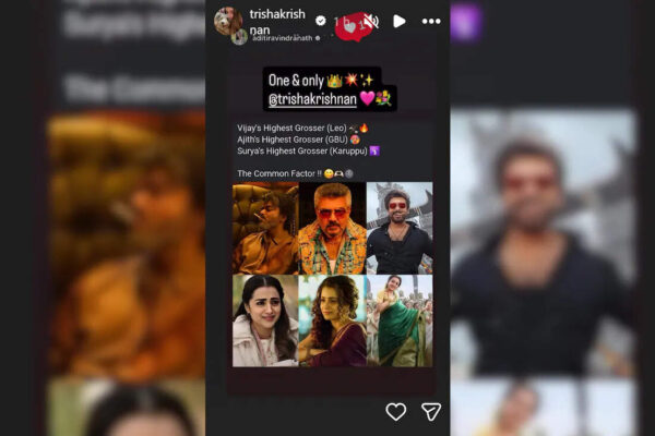 'Karuppu' star Trisha Krishnan reacts to fan post tracking her as 'the common factor' with biggest blockbusters for Vijay, Ajith and Suriya | Tamil Movie News