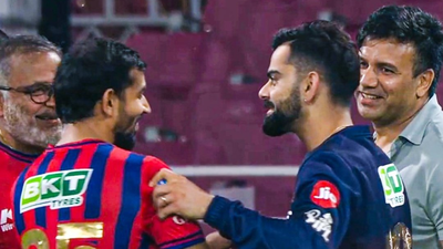 Virat Kohli: Virat Kohli shares heartwarming moment with Prince Yadav after pacer removes him for duck | Cricket News