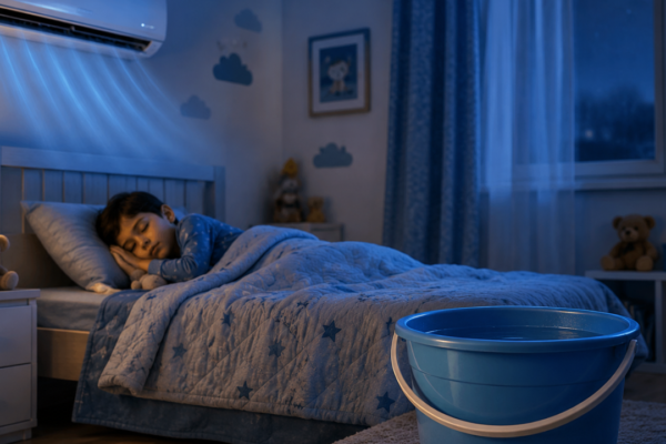 Why you should keep a bucket of water in your kids’ room while sleeping with the air conditioner on