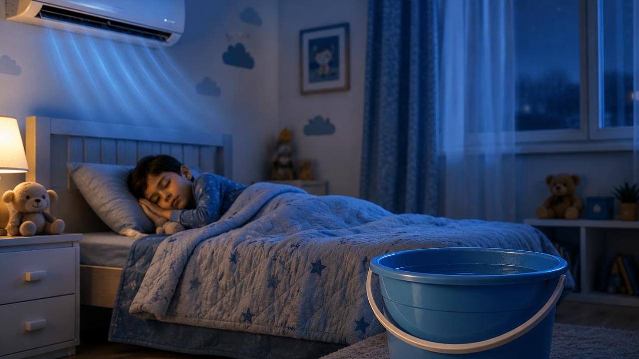 Why you should keep a bucket of water in your kids’ room while sleeping with the air conditioner on