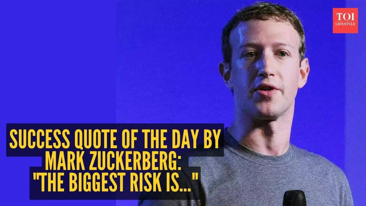 Success quote of the day by Meta CEO Mark Zuckerberg: "The biggest risk is..."