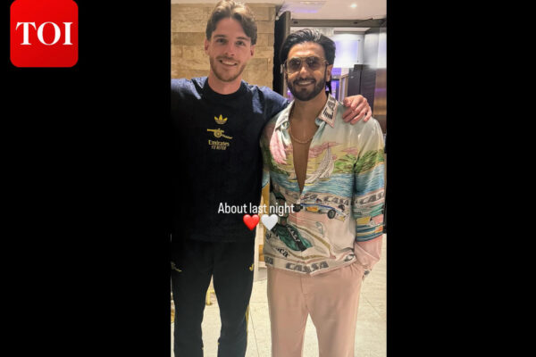 Ranveer Singh poses with Arsenal star Declan Rice in Budapest amid ongoing FWICE ‘ban’ over Don 3 controversy with Farhan Akhtar | Hindi Movie News