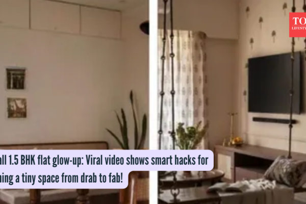 Decorating Small Homes: Small 1.5 BHK flat glow-up: Viral video shows smart hacks for turning a tiny space from drab to fab!