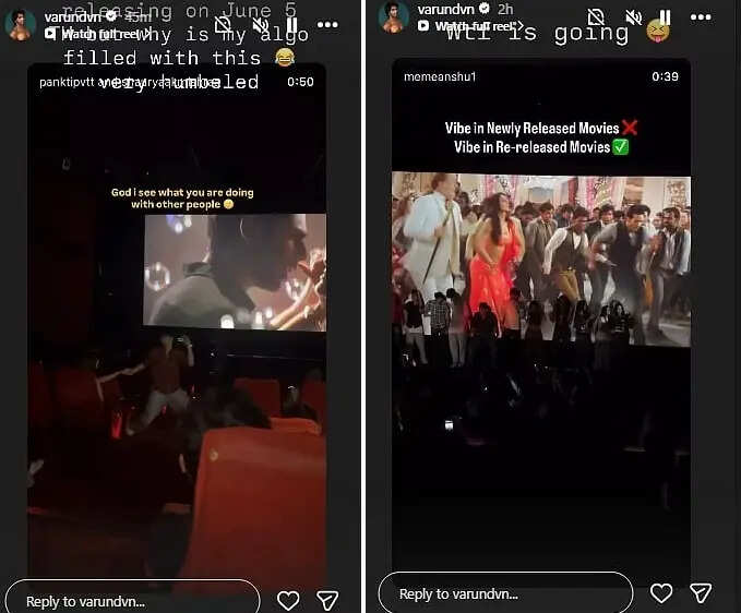 Varun Dhawan: 'Wtf is going': Varun Dhawan REACTS as fan's filmy moment during 'Main Tera Hero' re-release goes viral | Hindi Movie News
