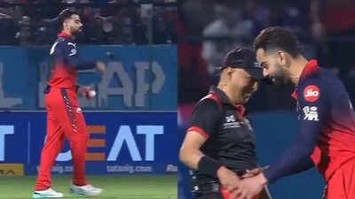 Watch: Virat Kohli marks bowling run-up, teases fans during RCB vs GT IPL Qualifier 1 | Cricket News