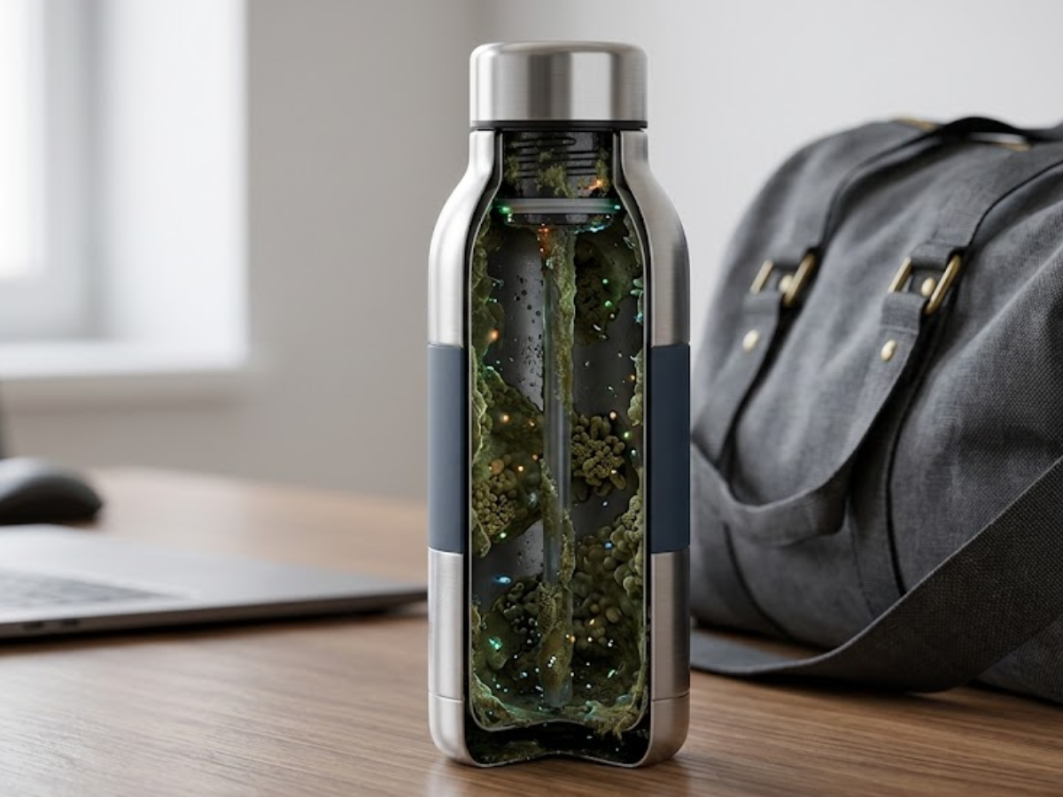 The gross slime hiding in your water bottle cap and why you need to wash it daily