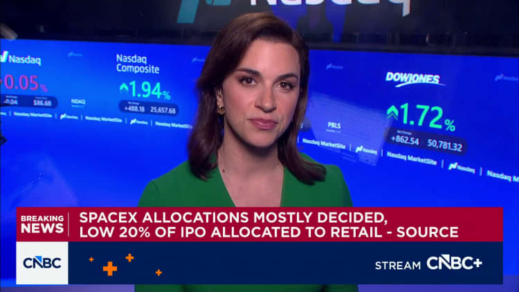 SpaceX cuts retail IPO allocation to low 20% range, source says