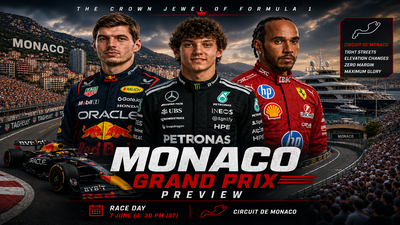 Monaco Grand Prix 2026: Kimi Antonelli stuns Ferrari duo Charles Leclerc and Lewis Hamilton to snatch pole, Max Verstappen joins front row | Racing News