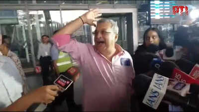 Watch: TMC MP Kalyan Banerjee heckled with 'Chor Chor' chants at Kolkata airport; loses cool | India News