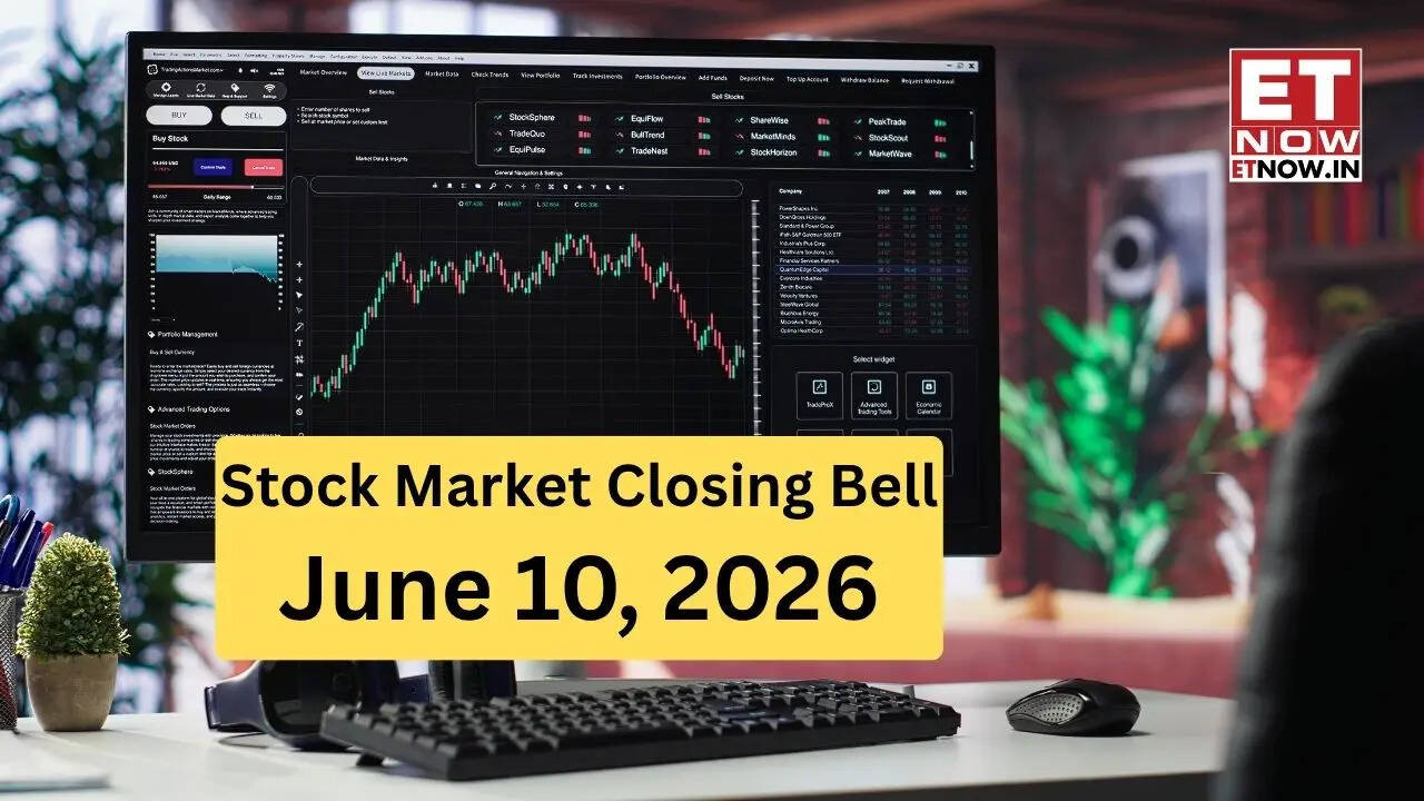 Stock Market Highlights, June 10, 2026: Sensex ends 64 pts higher at 73,983, Nifty settles in red near 23200; volatility triggered indices - TOP gainers, losers | Closing Bell - Markets