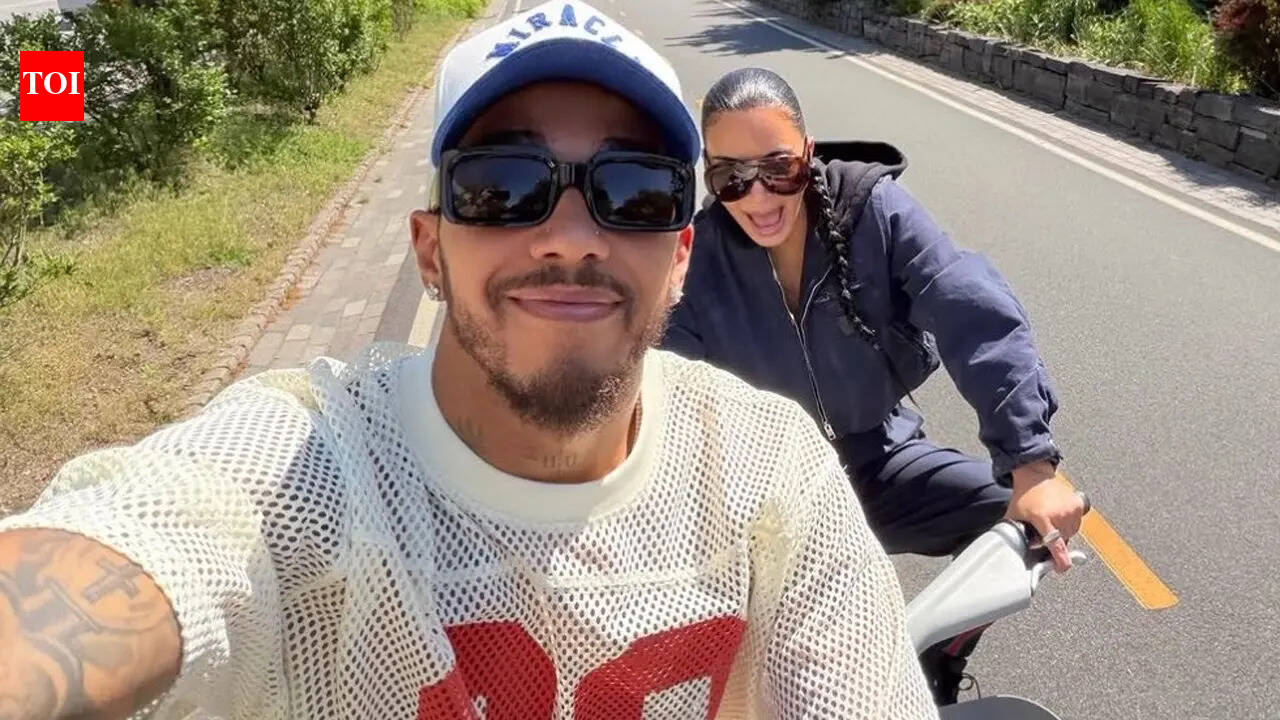 Kim Kardashian FINALLY makes romance with Lewis Hamilton Instagram official; CRASHES into F1 star on bike ride - WATCH |