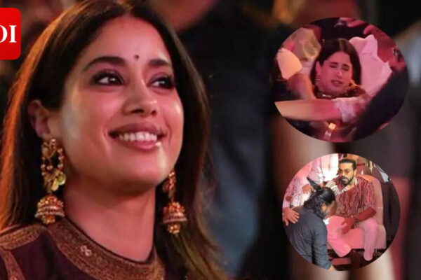 Janhvi Kapoor left shocked as fan breaches security at 'Peddi' event; Ram Charan's calm reaction wins internet's respect - Watch | Telugu Movie News